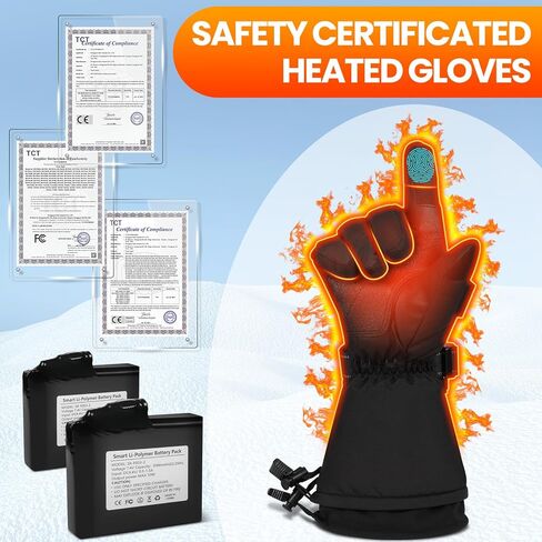 قفازات الشتاء، قفازات شتوية مقاومة للماء تعمل باللمس بالكامل للتزلج في الهواء الطلق والصيد والمشي لمسافات طويلة والتخييم (L) in Kuwait