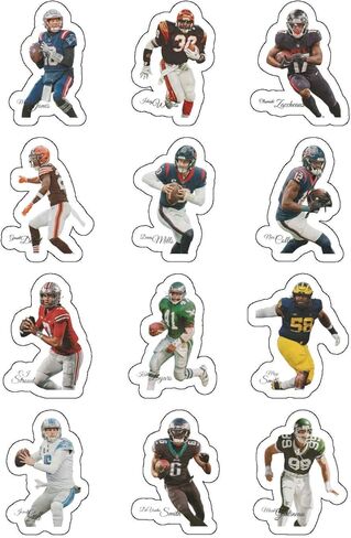 Super Stickers Set of 60 pcs, Vinyl Waterproof Stickers Trading Card The Football Team for Water Bottle Laptop Luggage Guitar Skateboard Car, SSS-60 in Kuwait