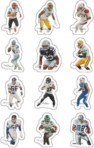 Super Stickers Set of 60 pcs, Vinyl Waterproof Stickers Trading Card The Football Team for Water Bottle Laptop Luggage Guitar Skateboard Car, SSS-60 in Kuwait