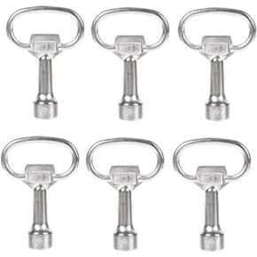 AnRui 8mm Triangle Socket Spanner Key Metal Multi-Functional Utility Key Plumbers Tool Train Panel Lock Drawer Cabinet Security Cupboard, 6pcs