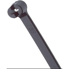 Thomas & Betts TY525MX Cable Tie 50lb 7" Ultraviolet Resistant Black Nylon with Stainless Steel Locking Device Bulk Pack (100 Pack)