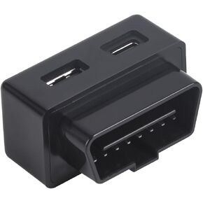Car OBD USB Charger Power Adapter, OBD to Type-C Female Adapter Charger for Dash Camera GPS Mobile Phones, Tablets, DVR, Radar Detector USB Charger Adapter Car OBD Charging