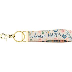 Karma, Women's Loop Keychains, Women Floral Wristlet Keychain, Hand Wrist Lanyard Key Chain Holder Work for Key Wallets, Dog