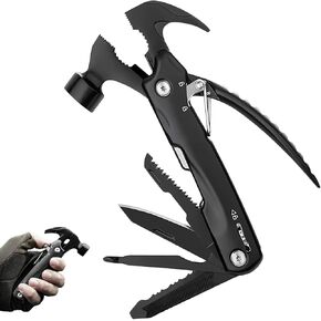 Stocking Stuffers Gifts for Men Dad, Camping Accessories 12 in 1 Hammer Multitool Christmas Birthday Gifts for Mens Grandpa Dad Son, Tool Gadgets