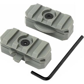 Qavctw 2 Pack Fast Helmet Side Rails Tactical Arc Rail Headset Adapter Mount Helmet Rail Kit 360 Degrees Rotation Tactical Helmet Rail Accessories for 19mm Tactical Fast Helmet
