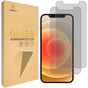 Mr.Shield [2-PACK] Privacy Screen Protector Compatible with iPhone 12 / iPhone 12 Pro [Tempered Glass] [Anti Spy] Screen Protector with Lifetime Replacement