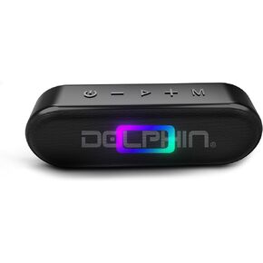 Dolphin DR-50 Waterproof Portable Bluetooth Speaker | 10W Output | TWS | LED Lights | 10+ Hour Battery Life | IPX6 Rated Rechargeable