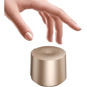 TWS Portable Wireless Speaker with Built in Mic and Play 2 Speakers Together (Gold)