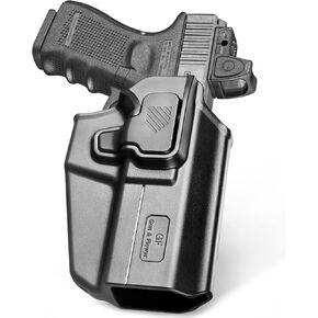 Universal OWB Holster Fit Glock//Beretta/Taurus/EAA/IWI/HK/Ruger/Springfield/CZ.Outside Waistband Carry Holster, Adjustable Retention, Index Finger Release,Right Hand