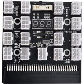 Xiwai 1200W Server PSU Power Supply Breakout Board Adapter with 17 Ports ATX 6 Pin for DPS-800GB 1200FB 1200QB