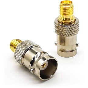 2PCS SMA to BNC CB Radio Antenna Adapter, BNC SMA Coax Connector, SMA Female to BNC Female Connector, SMA to BNC Coax Cable Adapter for HAM Radio, SDR, Video