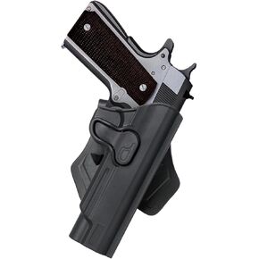 OWB Paddle 1911 Holster for Colt 1911 5" Kimber 1911/Rock Island Armory 1911/S&W 1911/Taurus 1911/Remington 1911 R1/Sig 1911/Ruger SR1911/Springfield 1911/Elite Force 1911,360°Adjustable - Right Hand