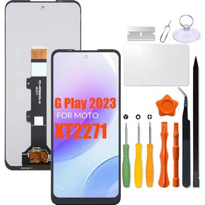 Replacement for Motorola Moto G Play 2023 LCD Screen for Moto GPlay (2023) XT2271 XT2271-5 LCD Touch Screen Display Panel Digitizer Assembly with Repair kit