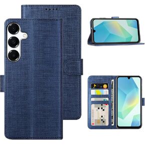 Foluu for Samsung Galaxy A16 4G/5G Wallet Case, PU Leather Flip Folio with [Shockproof TPU Inner Case], Kickstand Card Slots Slim Strong Magnetic Closure Cover for Samsung Galaxy A16 5G 2024 (Blue)