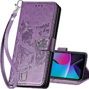 for Motorola Moto G Play 2023 Wallet case, Flip Folio Cover with Stand Feature for Women Men, PU Leather Phone Case Fit for Moto G Play 2023 / G Power 2022 [Blue-Butterfly]
