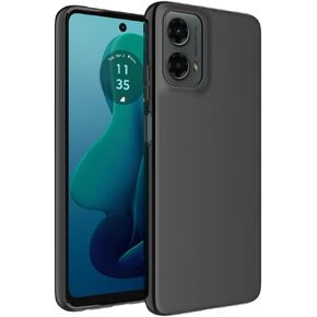 for Motorola Moto G Play 2024 Case, Slim Fit Design, Flexible Frosting TPU Scratch-Resistant Phone Case, Black