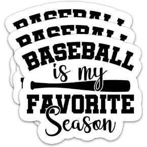 (3Pcs) Baseball Sticker Baseball Lover Waterproof Vinyl Decal for Books Laptops Phones Tumblers Water Bottles, Baseball Gifts for Boy Girl Team Men Women Dad Mom, Size 3 x 3 Inch