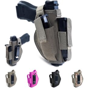 VIGERARI Gun Holsters for Concealed Carry, Pistol Holster with Mag Pouch, Universal Gun Holster for Women,Right/Left, IWB/OWB 9mm Holsters for Men, Gun Holder Fits Most Standard Hangguns