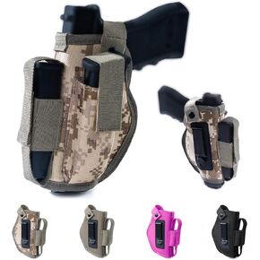 VIGERARI Gun Holsters for Concealed Carry, Pistol Holster with Mag Pouch, Universal Gun Holster for Women,Right/Left, IWB/OWB 9mm Holsters for Men, Gun Holder Fits Most Standard Hangguns