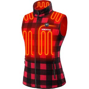 Venustas Heated Vest, Women's Heated Fleece Vest with Battery Pack 7.4V, Lightweight Insulated and Electric