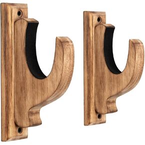 Gun Rack Wall Mount, Real Wood Shotgun & Rifle Wall Mount Holder Display for Sword Bow Firearm, Vintage Gun Holder Hangers for Gun Safe As Gifts for Men