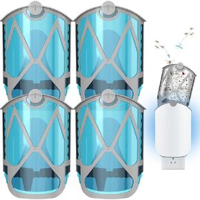 4 Pack Flying Insect Trap Refill Compatible with ZEVO M364 and Max Flying Insect Trap for Indoors, 100% Replacement Refill Cartridge Kit Only Compatible with Zevo M364 and Max Bug Light
