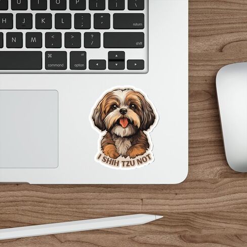 ملصق I Shih Tzu Not ملصق من الفينيل صغير مقاوم للماء لزجاجة المياه وكوب جواز السفر ودفتر القصاصات والكمبيوتر المحمول ولوح التزلج وحجم الهاتف المحمول هدية مضحكة ملصقات سيارة ID44990 in Saudi Arabia