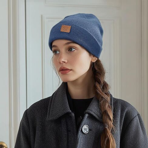 Croogo Beanie للجنسين متماسكة الكفة قبعة دافئة قبعة الجمجمة لينة بسط يوميا مضلع Toboggan قبعة تخزين القبعات Skullies قبعات التزلج in Saudi Arabia