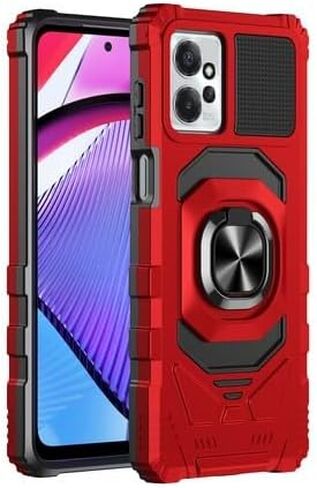for Motorola Moto G 5G (2024) - Shockproof Tuff Hybrid Phone Case Cover - QS Black in Saudi Arabia
