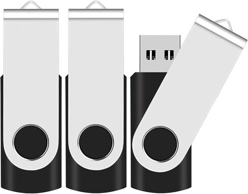 50-Pack of 8 GB Bulk Flash Drive EASTBULL FAT32 Thumb Drives Pack (Black) | Metal Thumb Drives 8G Bulk USB Drives Pack with 50 Lanyards for Data Storage in Kuwait