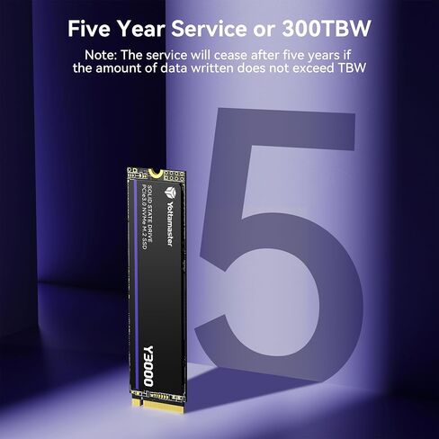 Yottamaster Y3000 1TB SSD M.2 PCIe 3.0, Up to 3100MB/s, M.2 2280 NVMe Internal Solid State Drive with SLC Cache 3D NAND, Upgrade Storage for PC Computer, Laptop, Gaming in Saudi Arabia