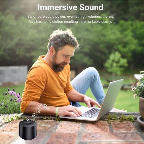 TWS Portable Wireless Speaker with Built in Mic and Play 2 Speakers Together (Gold) in Saudi Arabia