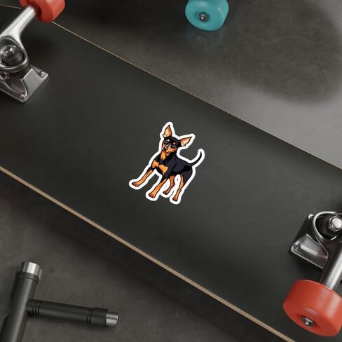 Miniature Pinscher Sticker Decal Vinyl Small Waterproof for Water Bottle Mug Passport Book Scrapbook Notebook Laptop Tumbler Skateboard Computer Phone Size Funny Gift Car Stickers ID44990 in Saudi Arabia