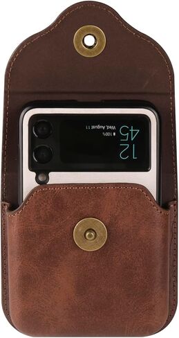 Cellphone Waist Bag with Card Holder Compatible with Samsung Galaxy Z Flip 6/Z Flip 5/Z Flip 4/Z Flip 3/Z Flip 4G 5G, Mens Leather Holster Case with Belt Clip Carrying Case Waist Bag for Cellphone in Kuwait