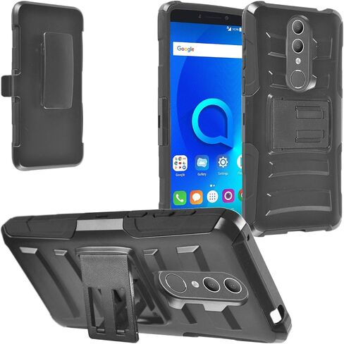 Z-GEN - for Alcatel Onyx 5008R, TCL A1X A503DL - Hybrid Phone Case w/Stand/Belt Clip Holster - CV1 Black in Saudi Arabia