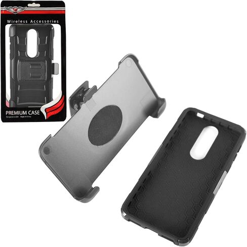 Z-GEN - for Alcatel Onyx 5008R, TCL A1X A503DL - Hybrid Phone Case w/Stand/Belt Clip Holster - CV1 Black in Saudi Arabia