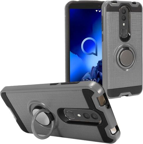 Z-GEN - لهاتف Alcatel Onyx 5008R، TCL A1X A503DL - حافظة هاتف هجينة مع حامل/مشبك حزام - CV1 أسود in Kuwait