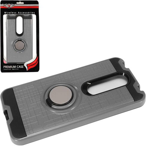 Z-GEN - لهاتف Alcatel Onyx 5008R، TCL A1X A503DL - حافظة هاتف هجينة مع حامل/مشبك حزام - CV1 أسود in Kuwait