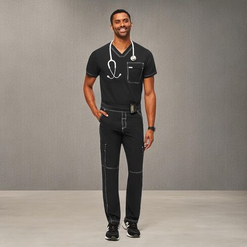 FIGS Axim Cargo Utility Scrub Pants for Men — Classic Fit, Straight Leg, 7 Pockets, 4-Way Stretch — Amazon Exclusive in Kuwait