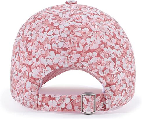 Floral Baseball Cap Cotton Dad Hat Adjustable Print Ball Cap for Women in Kuwait