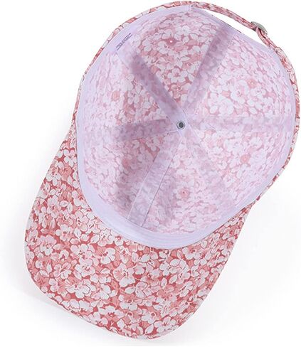 Floral Baseball Cap Cotton Dad Hat Adjustable Print Ball Cap for Women in Kuwait