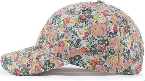 Floral Baseball Cap Cotton Dad Hat Adjustable Print Ball Cap for Women in Kuwait