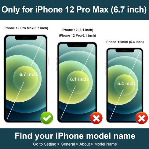 Folosu for iPhone 12 Pro Max Wallet Case with Card Holder, 360°Rotation Ring Holder Kickstand, RFID Blocking PU Leather Finger Grip Key Ring, Protective Double Buttons Shockproof Cover 6.7" Black in Kuwait