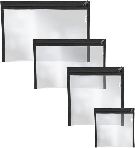 أكياس شفافة مكعبة من PROAIM لملحقات الكاميرا الصغيرة (عبوة من 4 قطع). كيس أشياء مزود بسحاب علوي للمصورين الفوتوغرافيين/مصوري الفيديو أثناء السفر (P-CUCL-01) in Kuwait