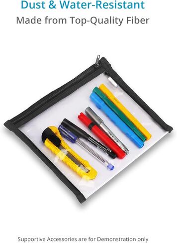 أكياس شفافة مكعبة من PROAIM لملحقات الكاميرا الصغيرة (عبوة من 4 قطع). كيس أشياء مزود بسحاب علوي للمصورين الفوتوغرافيين/مصوري الفيديو أثناء السفر (P-CUCL-01) in Kuwait