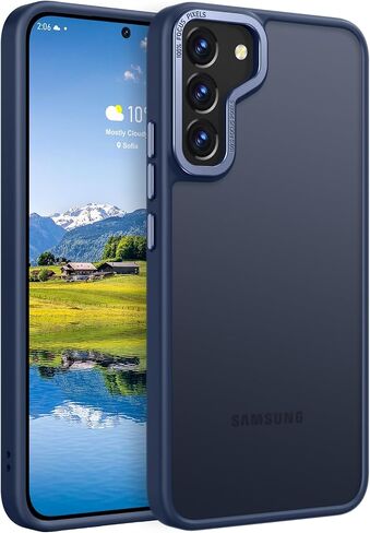 Rayboen for Samsung Galaxy S22 Plus Case, Translucent Frosted Hard Back Silicone Edge Skin Feel Anti-Fingerprint Anti-Scratch Protective Slim Phone Cover for Samsung S22+ Plus 5G, Matte Green in Saudi Arabia