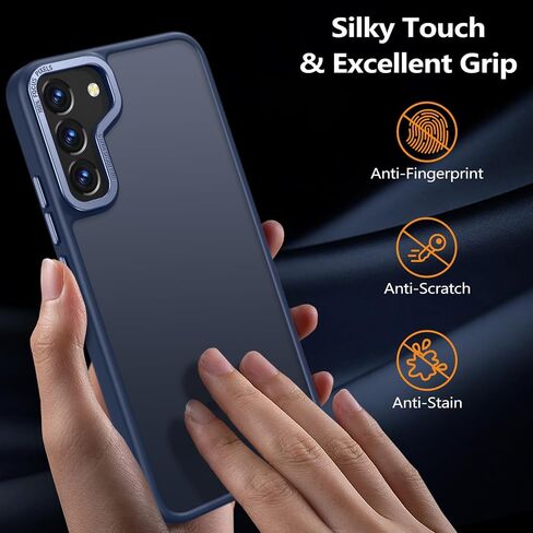 Rayboen for Samsung Galaxy S22 Plus Case, Translucent Frosted Hard Back Silicone Edge Skin Feel Anti-Fingerprint Anti-Scratch Protective Slim Phone Cover for Samsung S22+ Plus 5G, Matte Green in Saudi Arabia