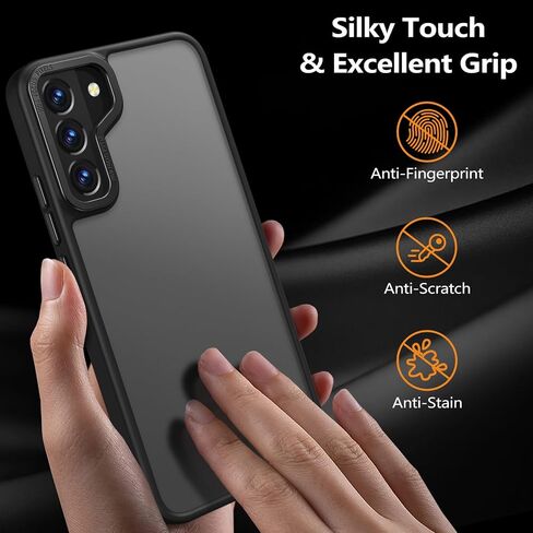 Rayboen for Samsung Galaxy S22 Plus Case, Translucent Frosted Hard Back Silicone Edge Skin Feel Anti-Fingerprint Anti-Scratch Protective Slim Phone Cover for Samsung S22+ Plus 5G, Matte Green in Saudi Arabia