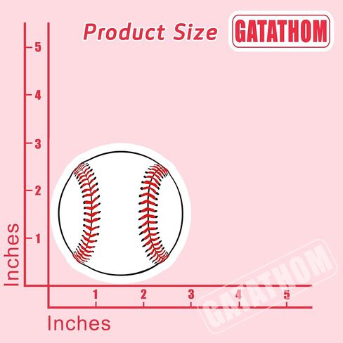 (3Pcs) Baseball Sticker Baseball Accessories Baseball Cutouts Baseball Lover Baseball Gifts Baseball Decals, Waterproof Vinyl Decal for Book Laptop Tumbler Scrapbook Water Bottle Phone Case, 3" x 3" in Saudi Arabia