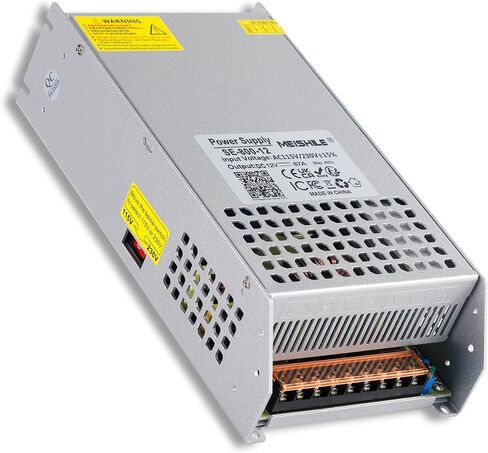 MEISHILE 12V 66.7A 800W تحويل التيار الكهربائي محول AC إلى DC محول محول لمصباح ضوء شريط السائق LED، مكبر للصوت، آلة، 120V 110V إلى 12Volt 5A 10A 20A 25A 30A 40A 50A 53Amp in Kuwait